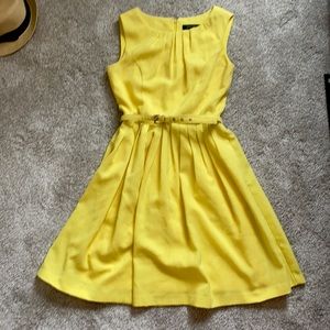 Bright Yellow Ellen Tracy Dress